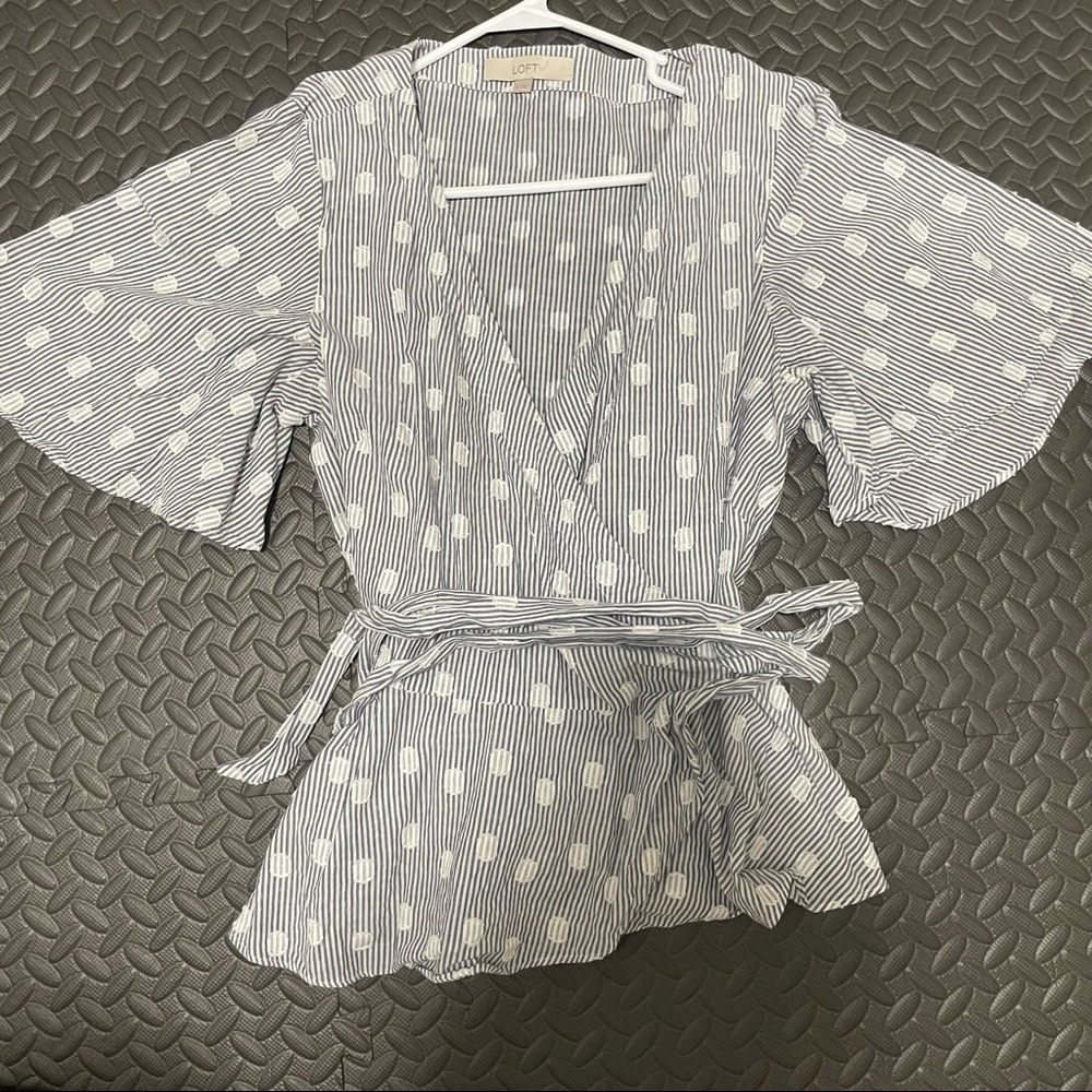 Polka Dot Wrap Shirt